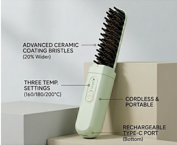 MAYA GoBrush PRO - All in One Straightening Brush